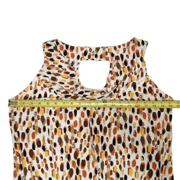 New Directions Tank Top Womens XL Brown Cowl Neck Blouse Stretch 41 in Chest - Picture 2 of 11